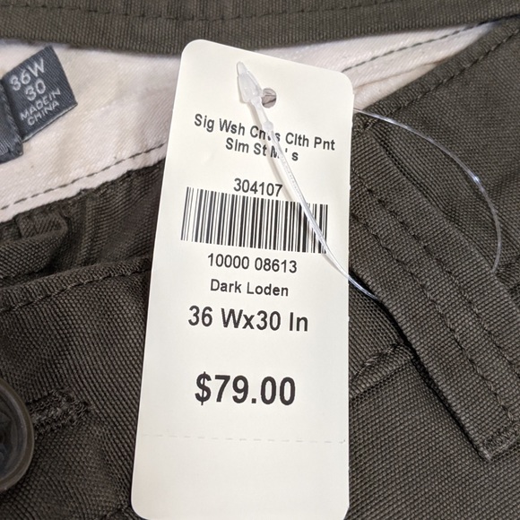 LL Bean Signature Washed Canvas Cloth Pants - Picture 9 of 14